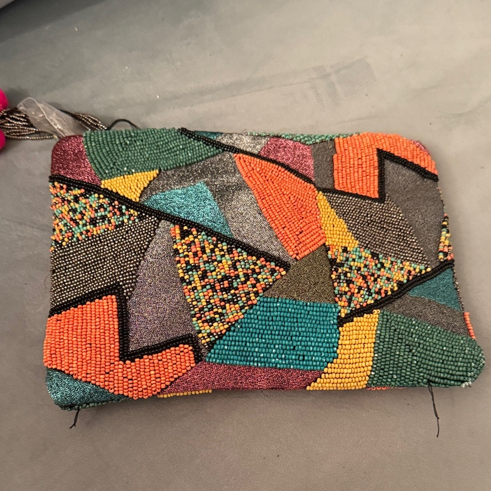 Multicolor Beaded Clutch